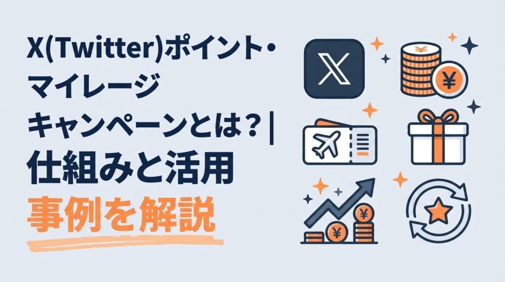 X(Twitter)ポイント・マイレージキャンペーンとは?仕組みと活用事例を解説